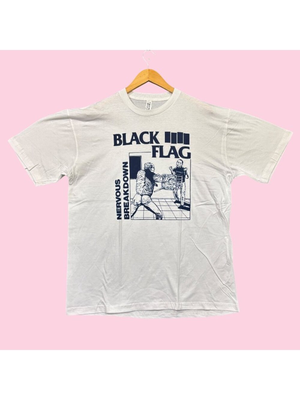 Black Flag Nervous Breakdown Album Punk Rock Band Tee XL